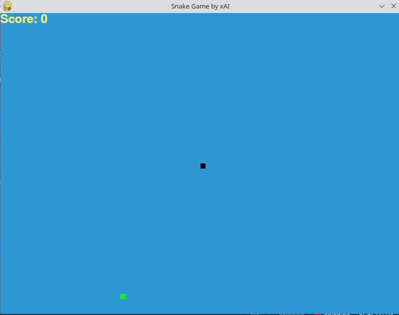 A working game of Snake, AI generated using xAI Grok 2.